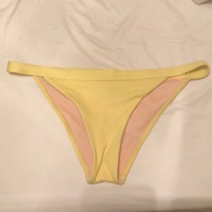 Pacsun yellow ribbed bikini bottoms